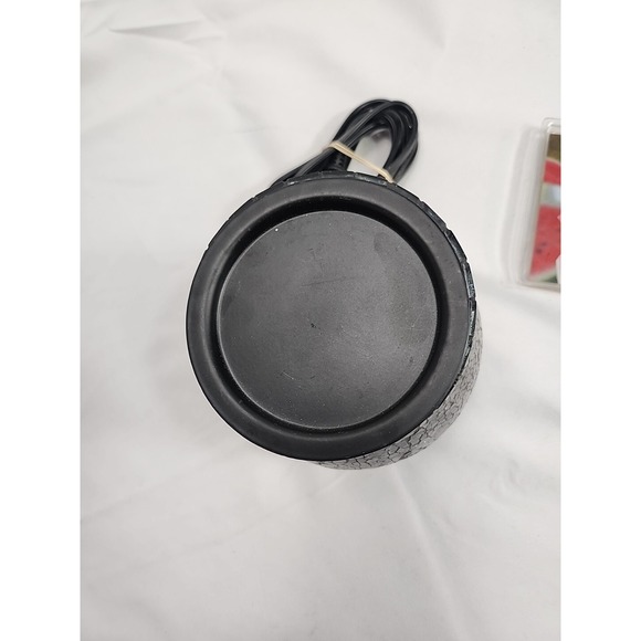 PartyLite Silver/Black Glass Swirl Wax Warmer Scent Glow Scentglow Electric - Picture 11 of 16